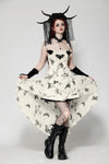 Cute Punk Black Embroidered Butterfly  Lace Angel Beige Dress DW1013