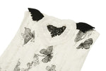 Cute Punk Black Embroidered Butterfly  Lace Angel Beige Dress DW1013