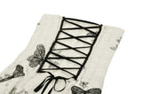 Cute Punk Black Embroidered Butterfly  Lace Angel Beige Dress DW1013