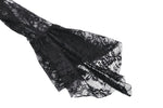 Black Gothic Asymmetrical Lace Rhinestone Neckline Off-Shoulder   Dress DW1017