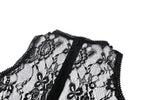 Black Gothic Asymmetrical Lace Rhinestone Neckline Off-Shoulder   Dress DW1017