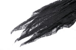 Black Gothic Asymmetrical Lace Rhinestone Neckline Off-Shoulder   Dress DW1017
