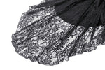 Black Gothic Rose Vine Lace Tail Dress DW1034