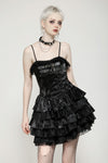 Punk Shiny PU Leather Layered Dress DW1035