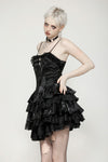 Punk Shiny PU Leather Layered Dress DW1035