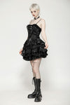 Punk Shiny PU Leather Layered Dress DW1035