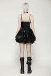 Punk Shiny PU Leather Layered Dress DW1035