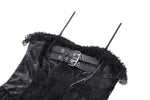 Punk Shiny PU Leather Layered Dress DW1035