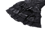 Punk Shiny PU Leather Layered Dress DW1035