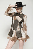 Vintage Steampunk Tie-Dye Dress DW1038