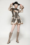 Vintage Steampunk Tie-Dye Dress DW1038
