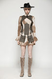 Vintage Steampunk Tie-Dye Dress DW1038