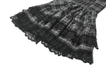 Punk Grey Plaid Metal Studded Dress DW1051