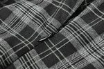 Punk Grey Plaid Metal Studded Dress DW1051