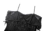 Gothic Black Lace Off-Shoulder High-Low Dress DW1077
