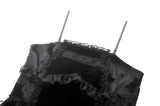 Gothic Bat Coffin Lolita Dress with Lace Ruffles and Adjustable Ties DW1088