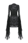 Gothic Embroidered Mesh Dress with Big Sleeves DW1096