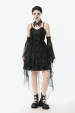 Dark Swan Layered Lace Tail Dress DW1097