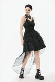Dark Swan Layered Lace Tail Dress DW1097