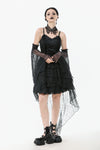 Dark Swan Layered Lace Tail Dress DW1097