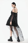 Dark Swan Layered Lace Tail Dress DW1097