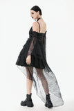 Dark Swan Layered Lace Tail Dress DW1097