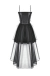 Punk Faux Leather & Mesh Dress DW1105