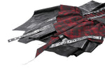Punk Inked Plaid Dress with Faux Leather Splice & Grommet Lace-Up DW1111