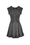 Charming Sleeveless Dress with Pleated Skirt & Bow Detail DW1112