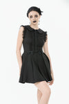 Charming Sleeveless Dress with Pleated Skirt & Bow Detail DW1112