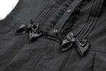 Charming Sleeveless Dress with Pleated Skirt & Bow Detail DW1112