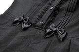 Charming Sleeveless Dress with Pleated Skirt & Bow Detail DW1112
