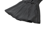 Charming Sleeveless Dress with Pleated Skirt & Bow Detail DW1112