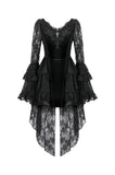 Classic Gothic Velvet & Lace Embroidered Dress DW1128 - Gothlolibeauty