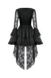 Classic Gothic Velvet & Lace Embroidered Dress DW1128 - Gothlolibeauty