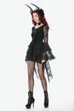 Classic Gothic Velvet & Lace Embroidered Dress DW1128 - Gothlolibeauty