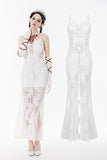 White Romantic Gothic Mermaid Dress DW1130