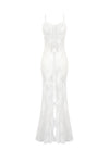 White Romantic Gothic Mermaid Dress DW1130
