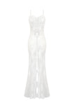 White Romantic Gothic Mermaid Dress DW1130