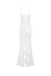 White Romantic Gothic Mermaid Dress DW1130