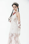 White Romantic Gothic Mermaid Dress DW1130