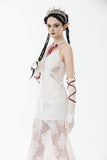 White Romantic Gothic Mermaid Dress DW1130