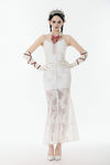 White Romantic Gothic Mermaid Dress DW1130