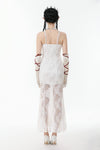 White Romantic Gothic Mermaid Dress DW1130