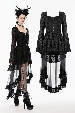 Star & Moon Gothic Lolita Bat Hem Long Dress DW1131