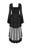 Star & Moon Gothic Lolita Bat Hem Long Dress DW1131
