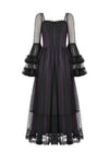 Gothic Royal Violet Sheer Long Dress DW1132