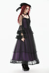 Gothic Royal Violet Sheer Long Dress DW1132