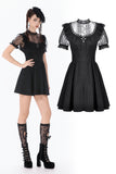 Dark Lace-Framed Silhouette Dress DW1143 - Gothlolibeauty