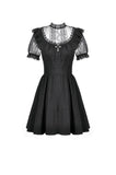 Dark Lace-Framed Silhouette Dress DW1143 - Gothlolibeauty